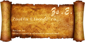Zsuffa Eleonóra névjegykártya