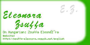 eleonora zsuffa business card